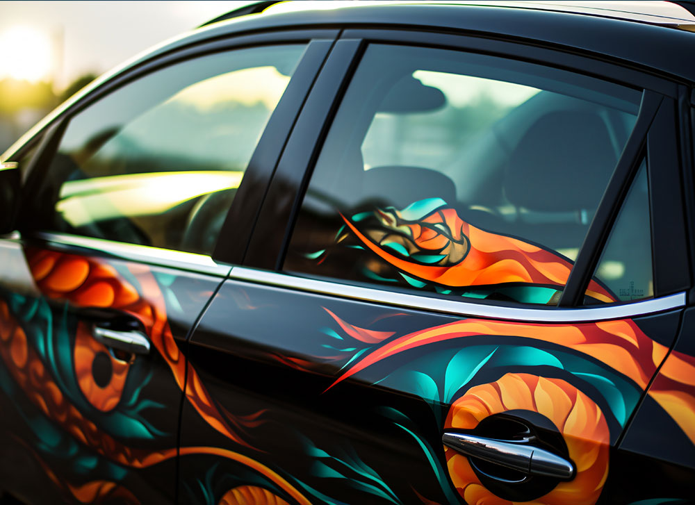 custom car wrapping in Dubai by Wrapsters