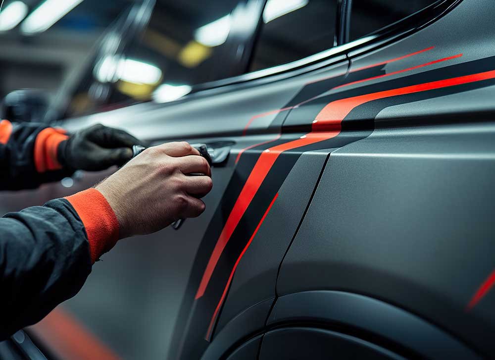 Vinyl wrap bubbling due to poor installation