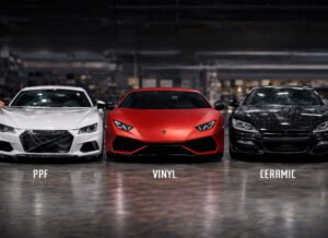 PPF vs vinyl wrap vs ceramic coating comparison for car protection in Dubai