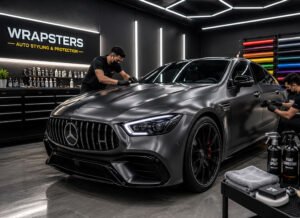 car detailing and PPF preparation at Wrapsters UAE