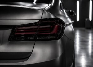 taillight tinting on luxury car in Dubai workshop