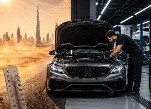 Extreme heat in Dubai affecting car engine and battery performance