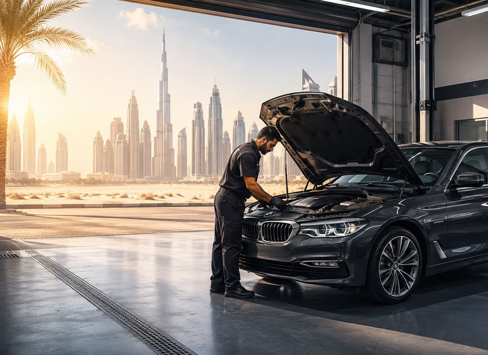 Sand and dust clogging car air filter in Dubai – why frequent servicing matters