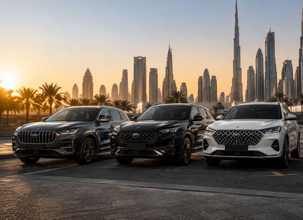 Jetour Changan Geely and BYD cars in Dubai
